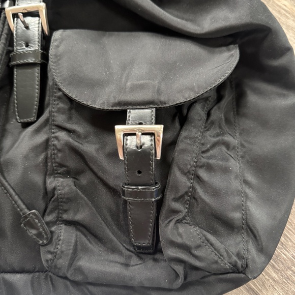 Vintage PRADA Tessuto Large Nylon Vela Backpack Black - Picture 2 of 8